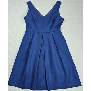 J. Crew Kami Fit and Flare Navy Vicose Dress